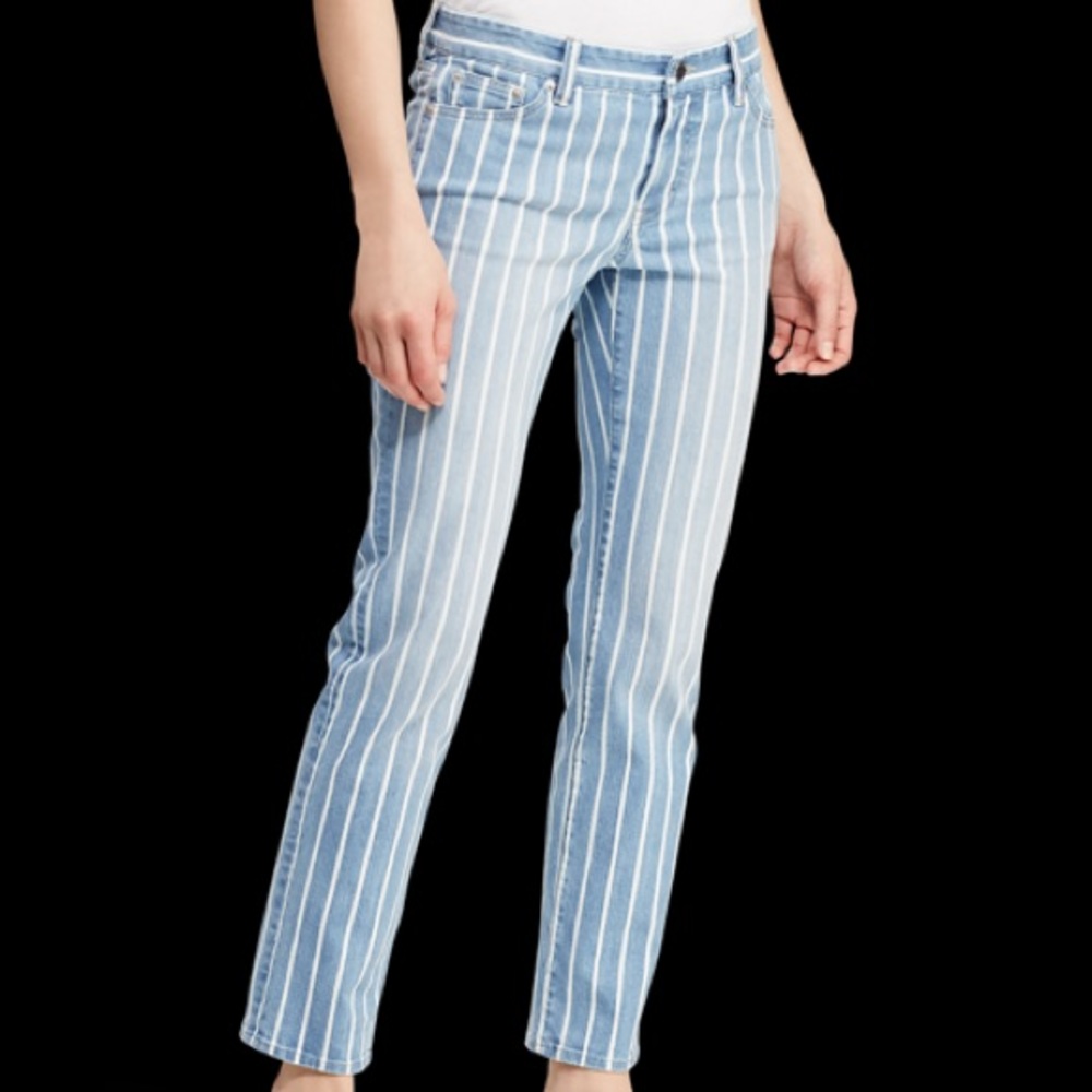 NWT Lauren Ralph Lauren Stripped Jeans